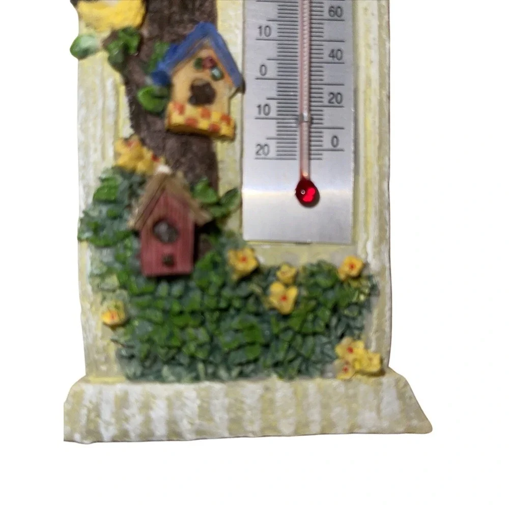 Vintage Thermometer, Birds Houses, Birds Floral Indoor Thermometer. - Picture 5 of 12